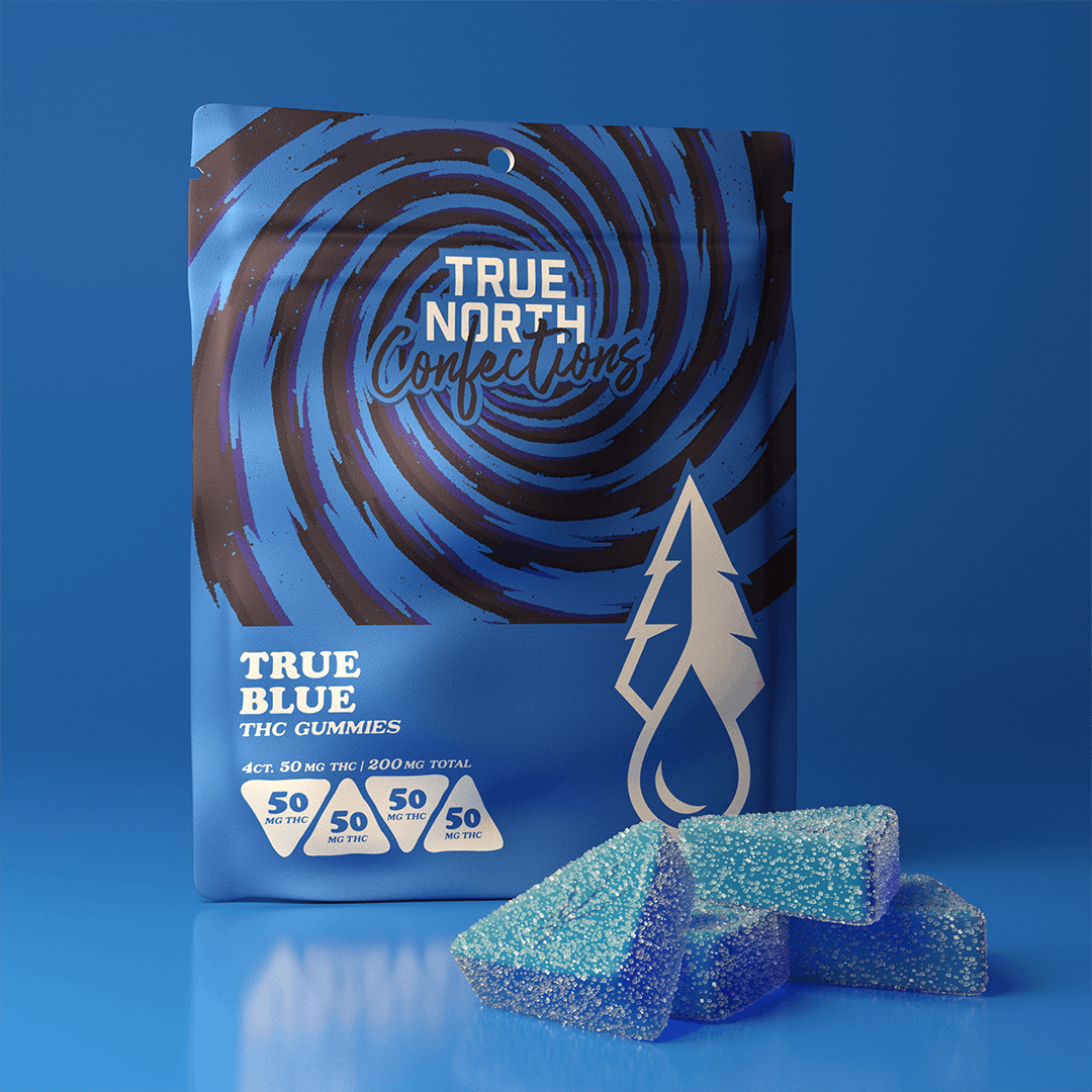 Product: True North | True Blue | Infused Vegan Gummies | 4x50mg (200mg) | Hybrid