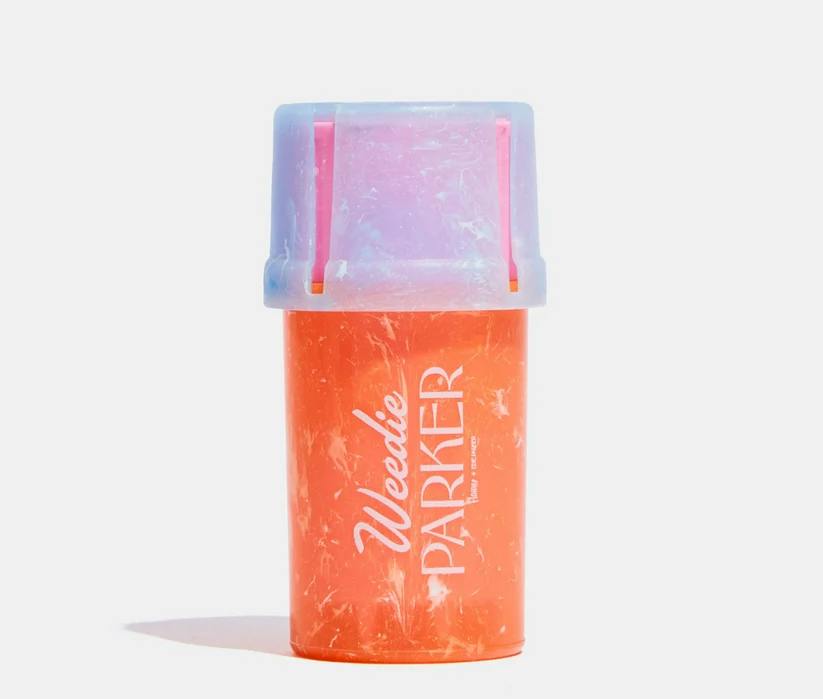Grinder and Storage Case - Orange Marble