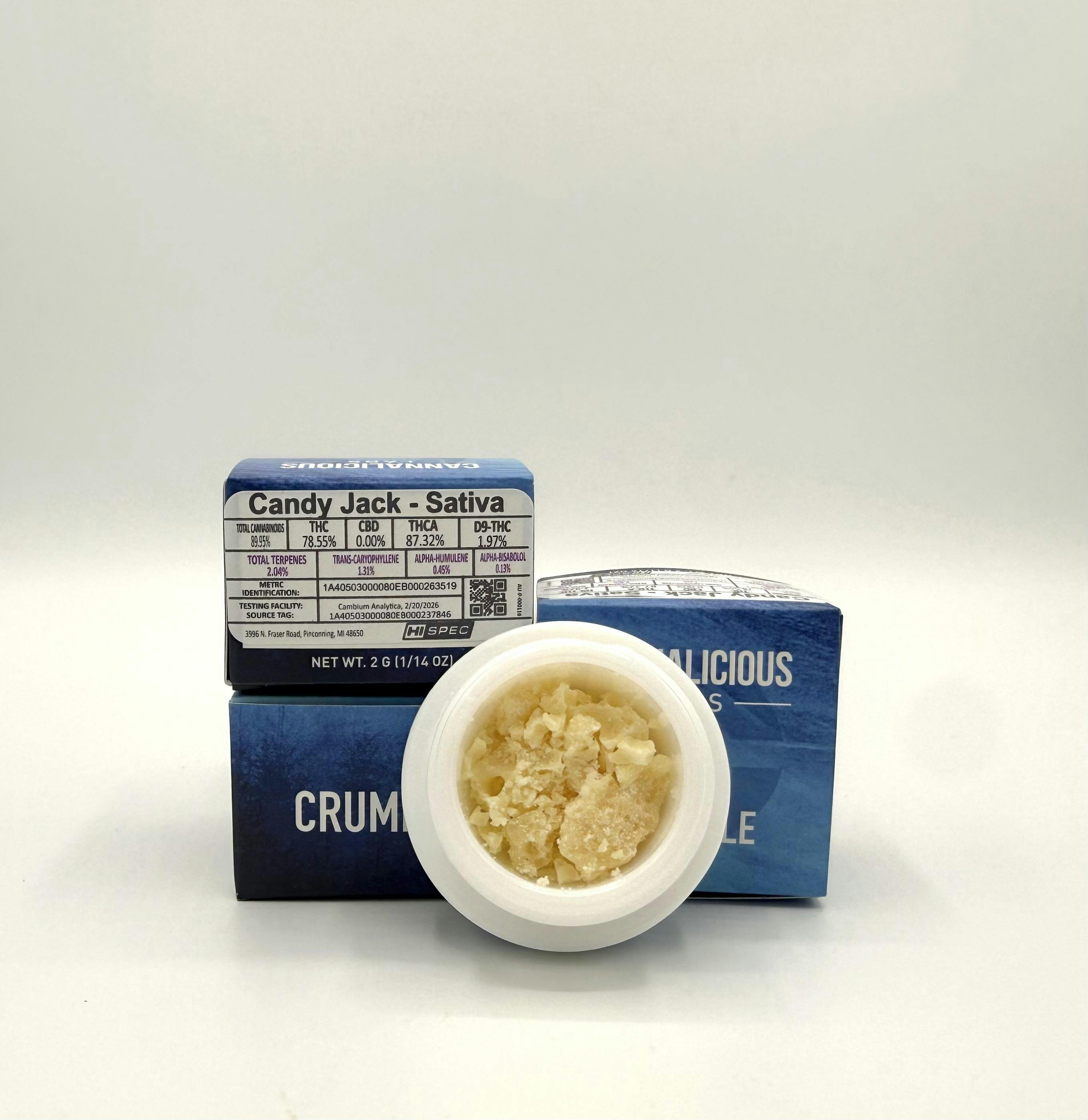 Cannalicious - 2g Crumble Baller Jar - Candy Jack
