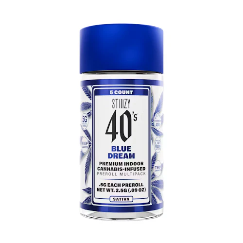 Stiiizy - 5 Pack .5g Infused Prerolls - Blue Dream