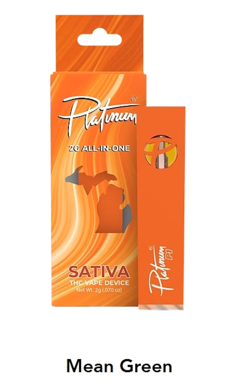 Platinum Vape Disposable | Mean Green