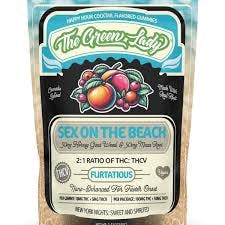 The Green Lady Happy Hour Cocktail Flavor Gummies - "Flirtatious" Sex On The Beach 10pk (10mg THC, 5mg THCV ea) The Green Lady THC