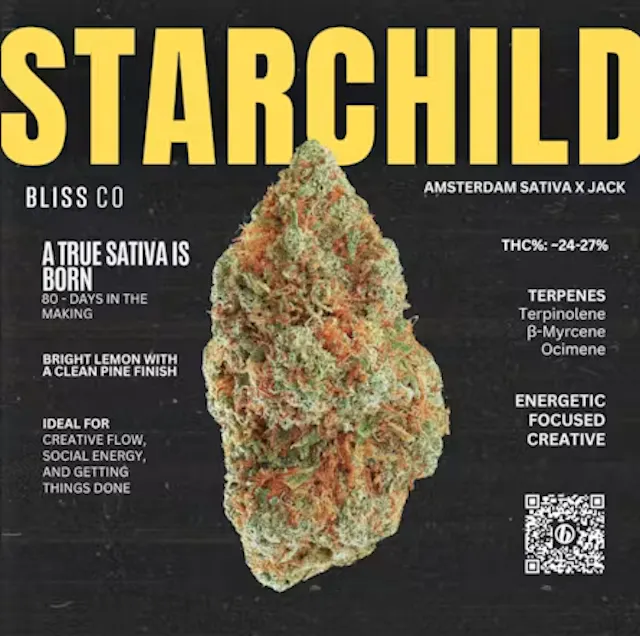 Bliss Co. Bliss Co Flower Starchild 7g (hybrid, whole flower)