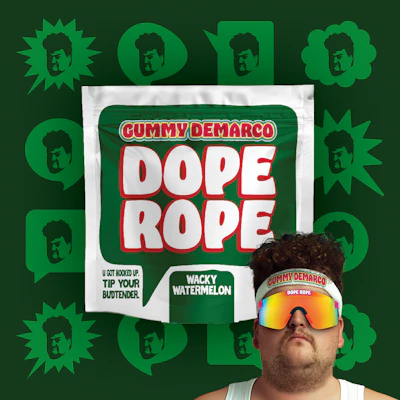 DOPE ROPE | Wacky Watermelon | 200MG | Premium Gummy Rope