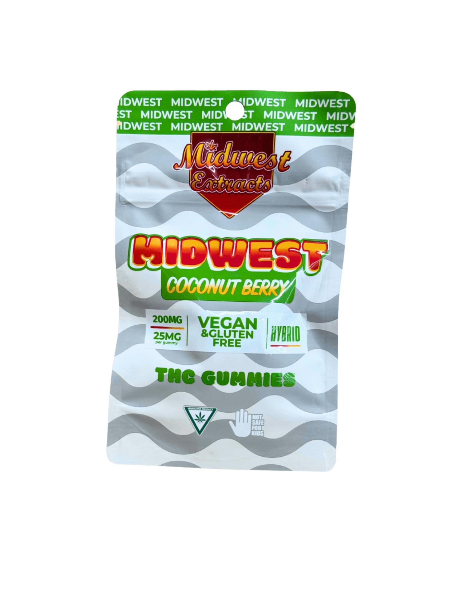 MIDWEST EXTRACTS | COCONUT BERRY GUMMIES - 8PK | 200MG