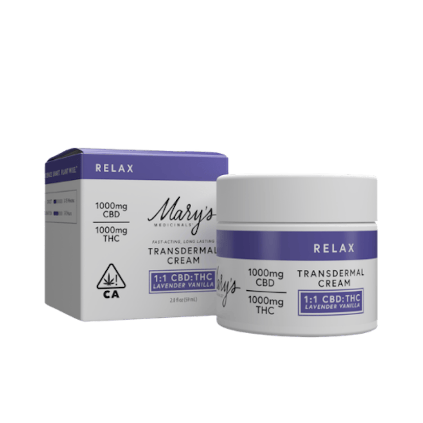 Mary's | 1000mg Transdermal Cream | Lavender Vanilla 1:1