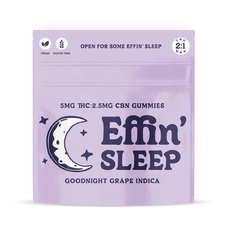 Effin' Sleep Goodnight Grape Gummies 2:1 THC:CBN- 20 Pack .1g