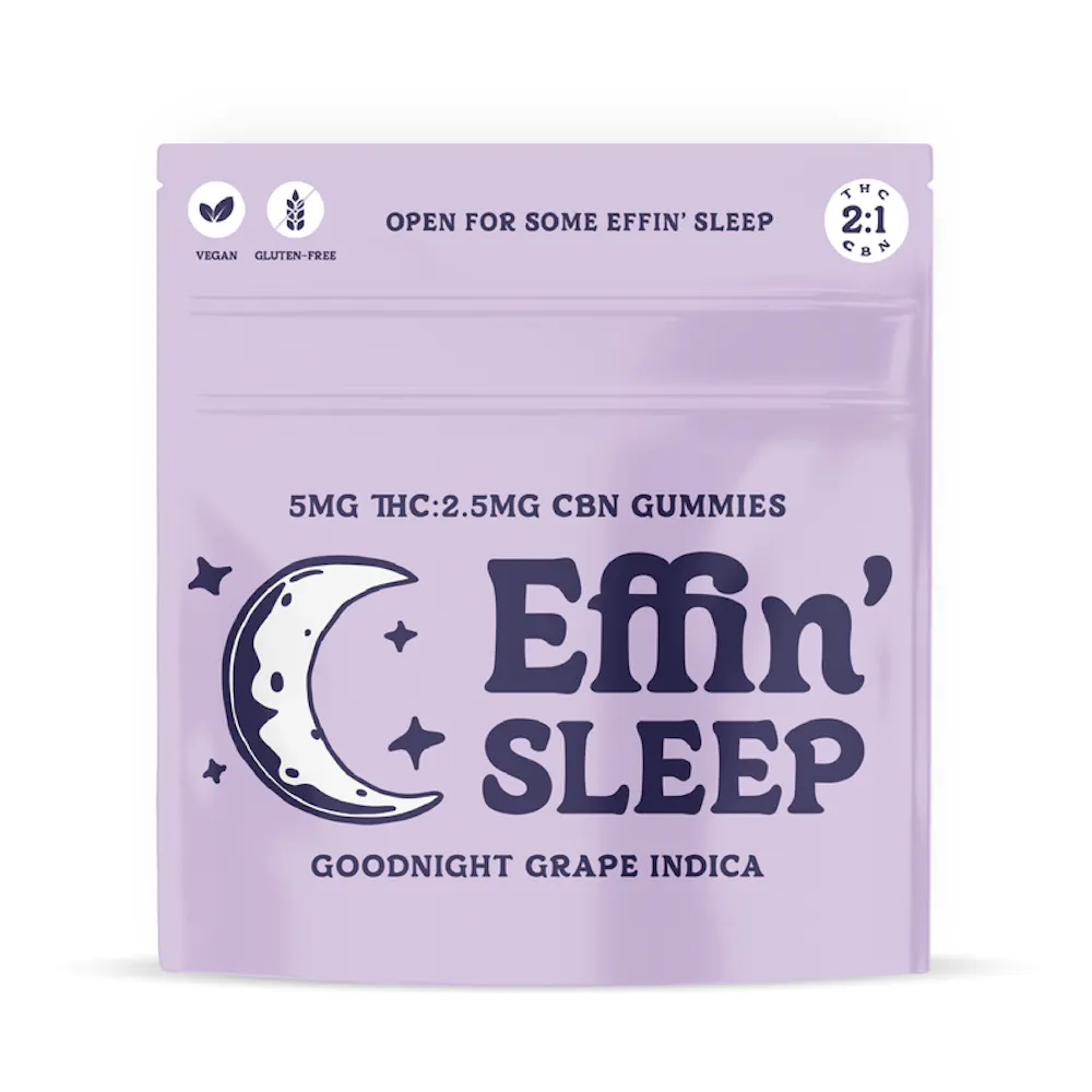 Product Effin' Sleep Goodnight Grape Gummies 2:1 THC:CBN- 20 Pack