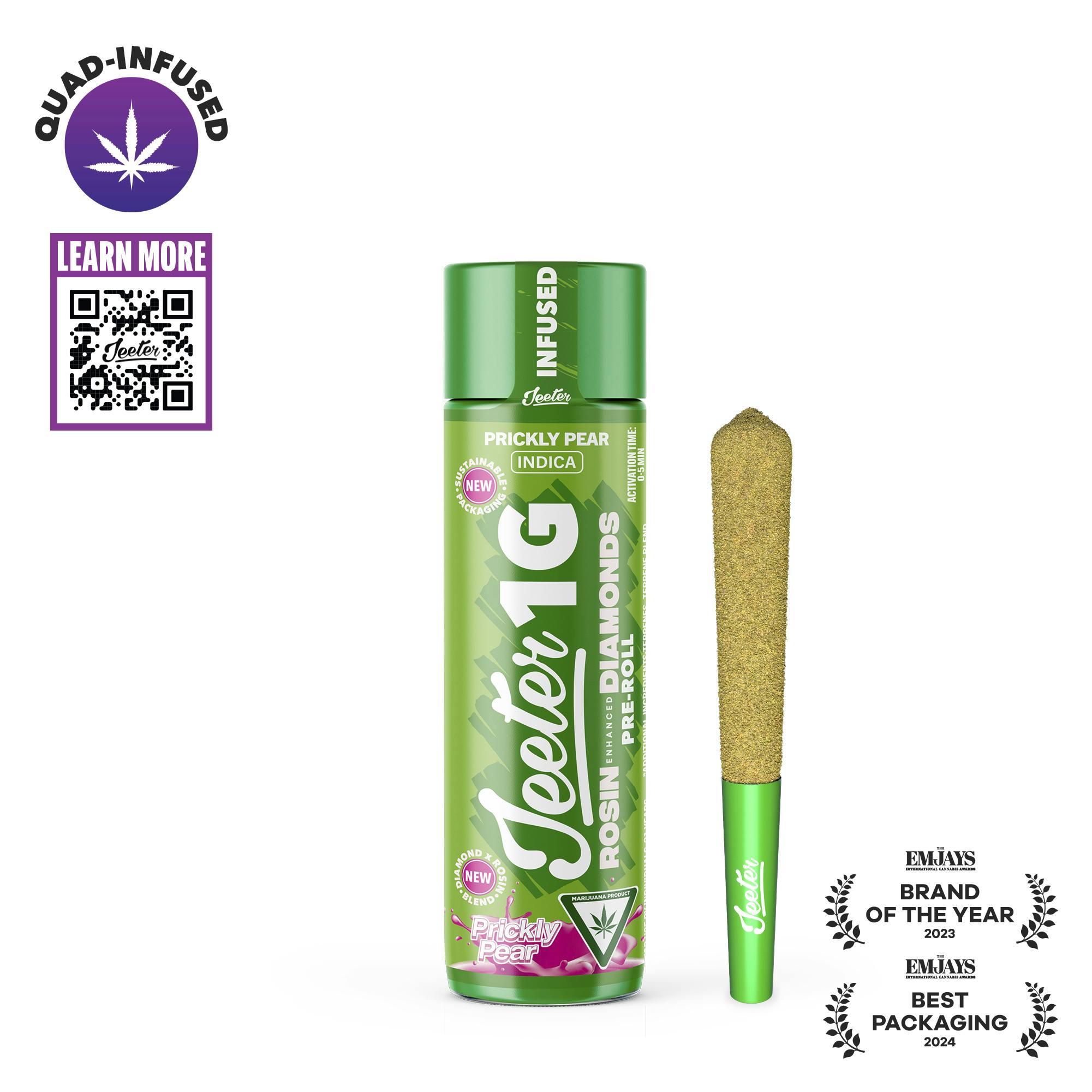 Product: Jeeter | Prickly Pear | Infused Pre-roll | 1g | Indica