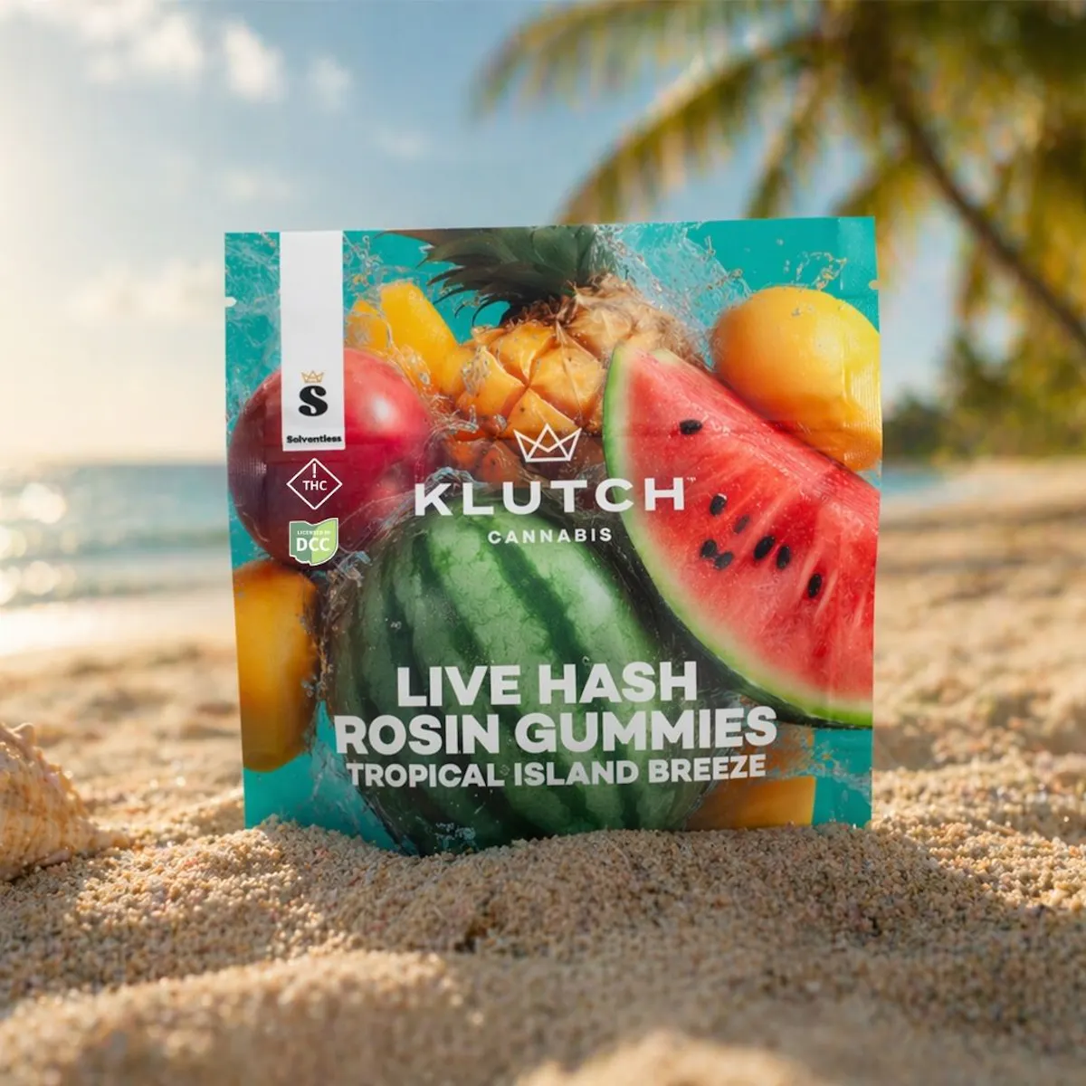 Tropical Island Breeze Live Hash Rosin Gummies 10pk Edibles | Klutch |