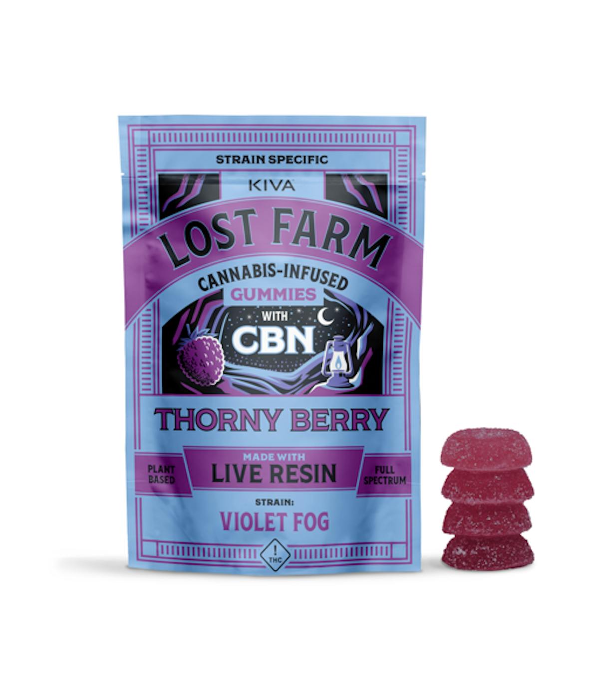 Lost Farm Violet Fog Thorny Berry Live Resin Gummies w/ CBN 10pk