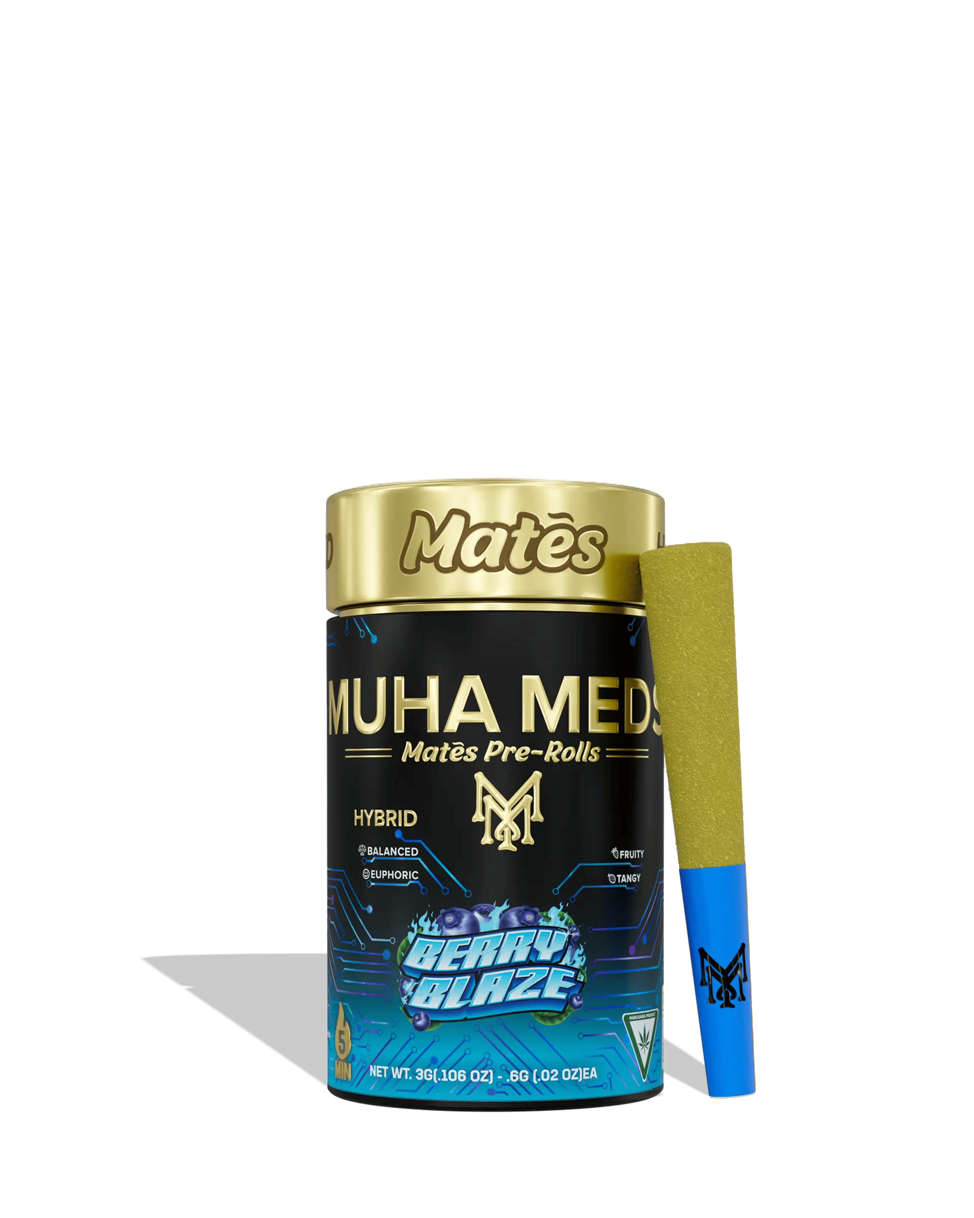 Muha Mates - 5-Pack .6g Infused Prerolls - Berry Blaze