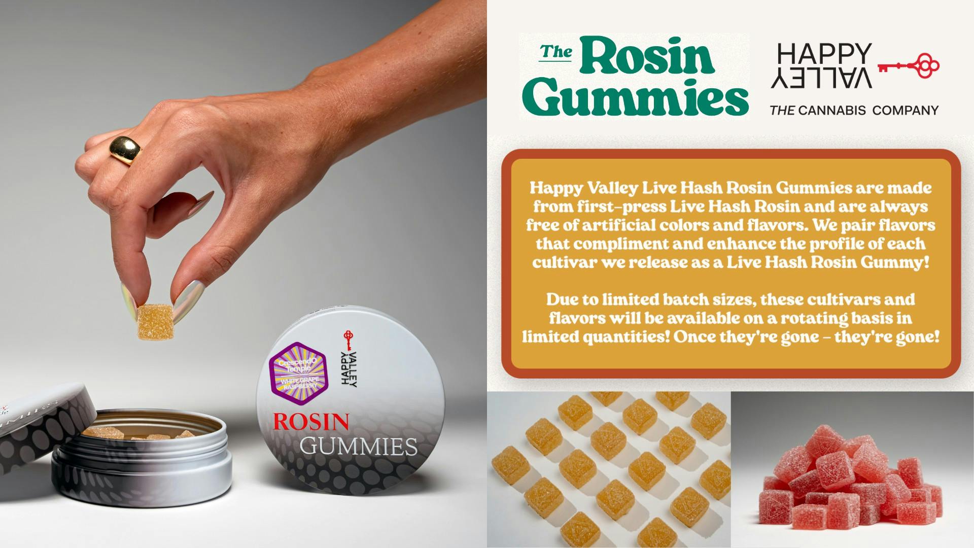 Photo of Happy Valley Overtime X Cherry Punch Live Hash Rosin Gummies 20Pack