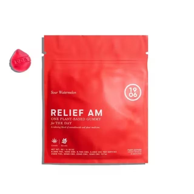 Photo of RELIEF AM for Pain [1 gummy per pouch]