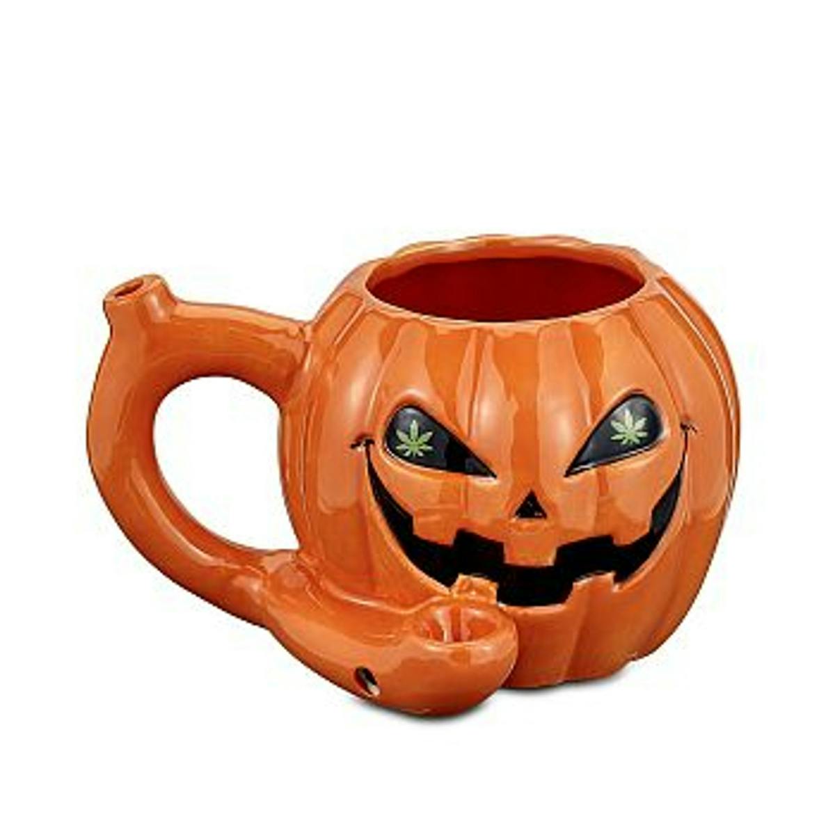 Photo of Jack O’Lantern Pumpkin Ceramic Mug Pipe