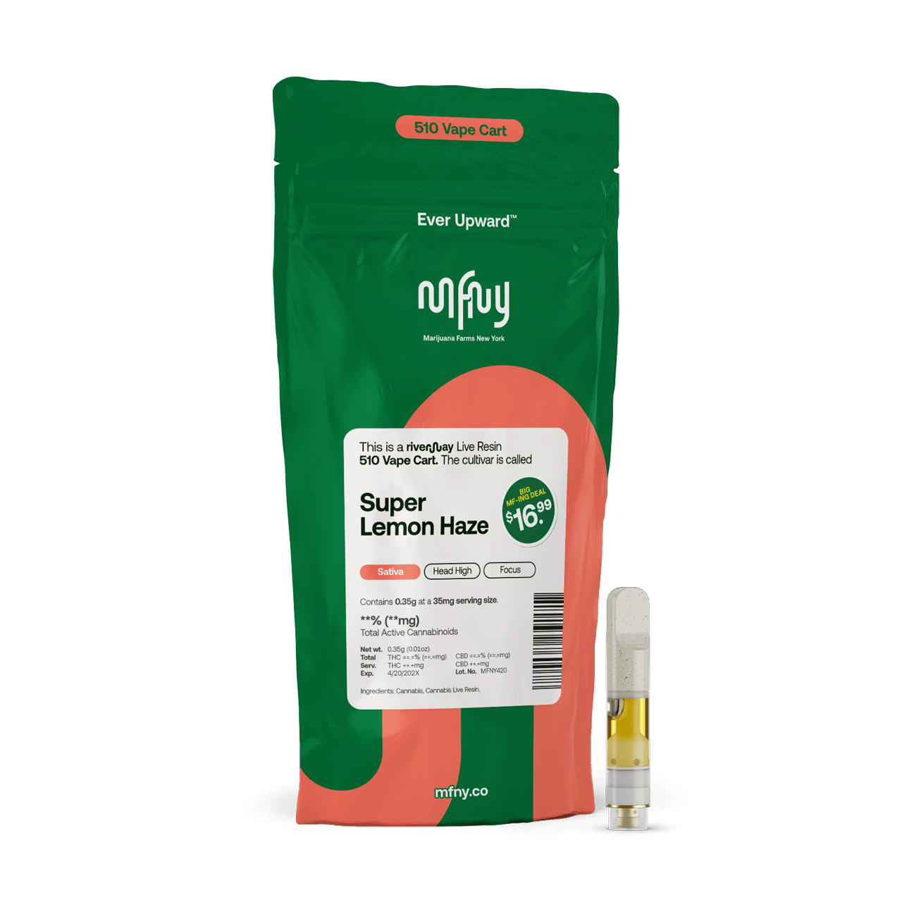 MFNY - Super Lemon Haze Live Resin Cart - .35 by MFNY