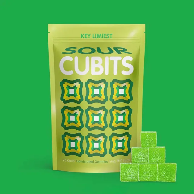 Cubits Sour Gummies Key Limiest 20pk/100mg (hybrid, 2.8g)