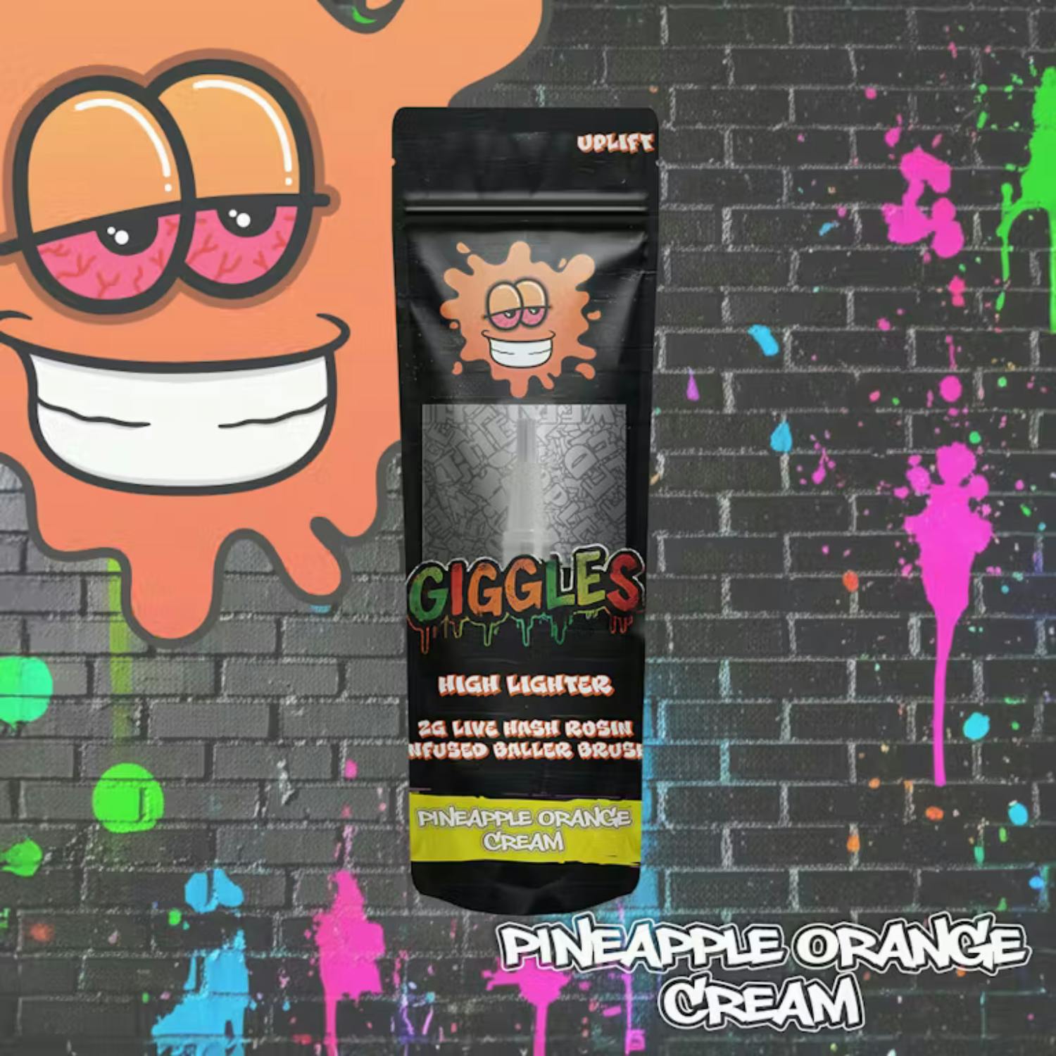 Giggles - Live Hash Rosin Baller Brush - - Uplift - **PINEAPPLE ORANGE CREAM**