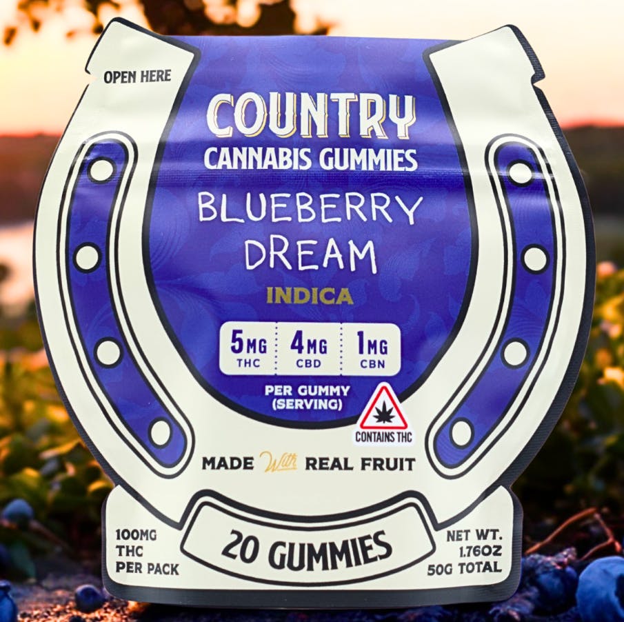 Product: Country | Blueberry Dream | Fast-Acting Nano Gummies - 100mg THC, 80mg CBD, 20mg CBN