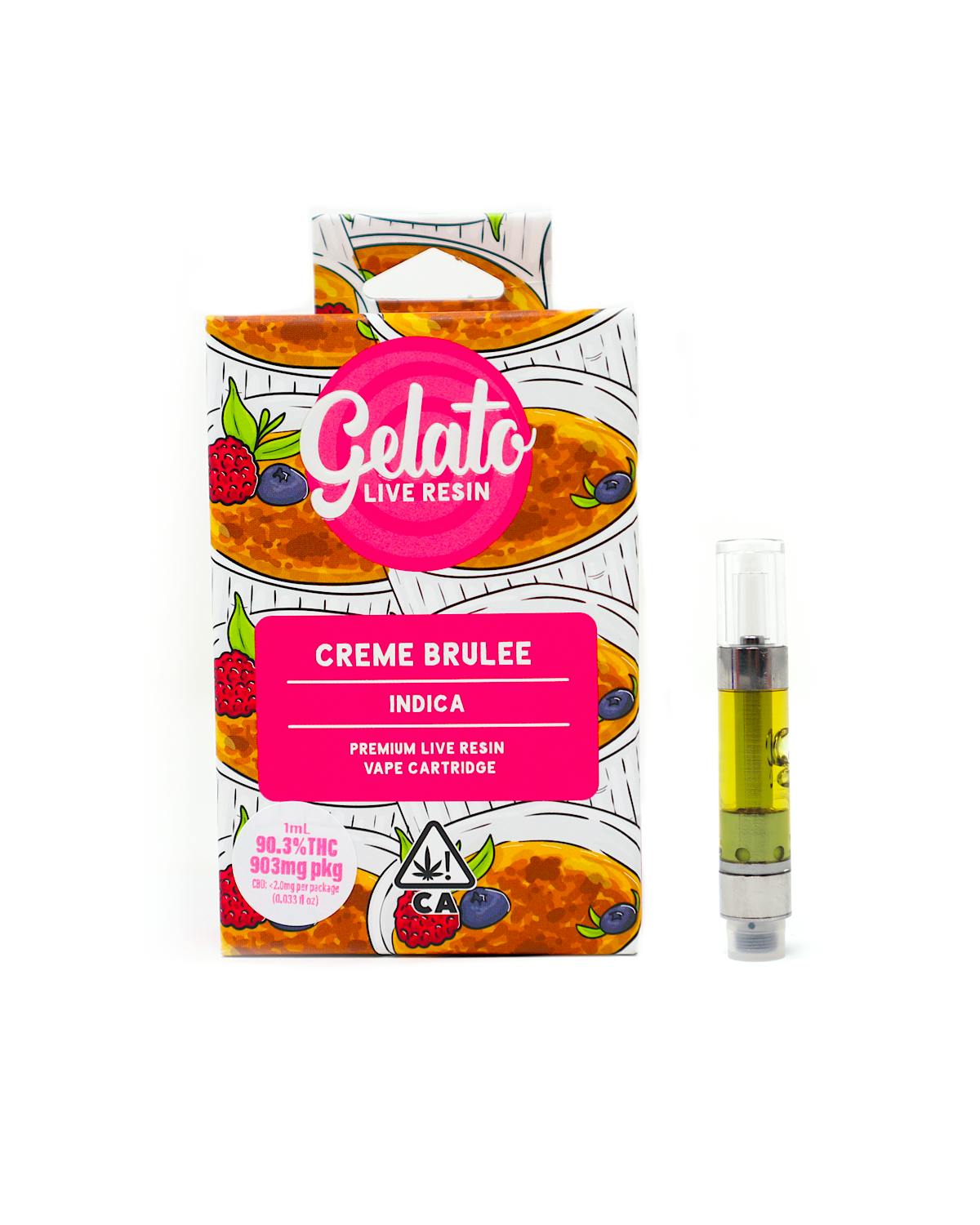 Gelato Crème Brule Cart Live Resin Cookies Hayward