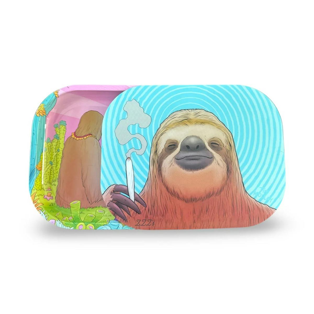 Image of Sloth Rolling Tray W/Magnetic Cover – ZZZ’s