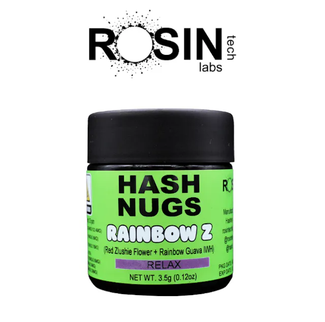 Rosin Tech Labs Hash Nugs Rainbow Z 3.5g (indica, infused buds)