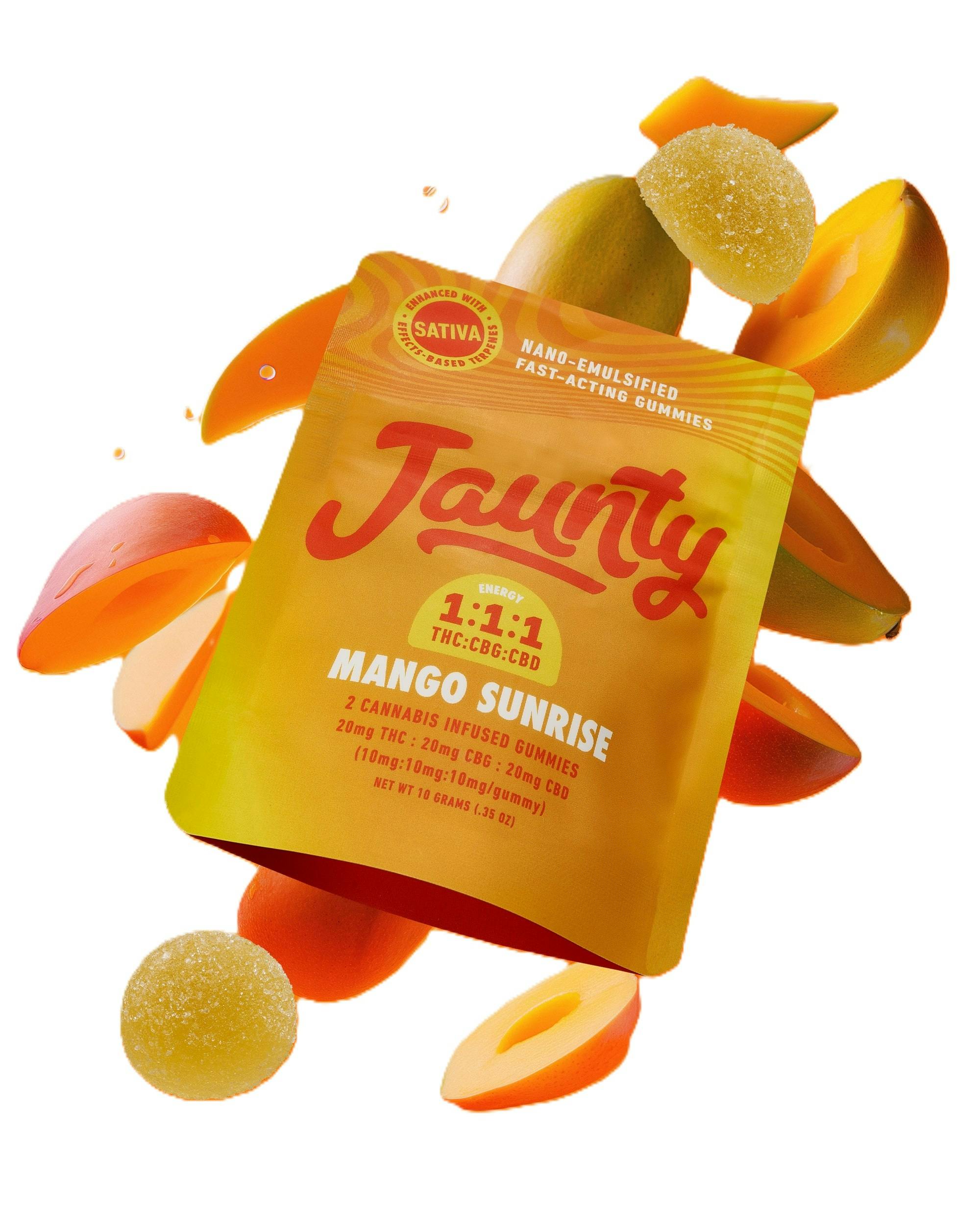 Mango Sunrise Gummies | 1:1:1 | THC:CBG:CBD | 20mg | 2pk-1