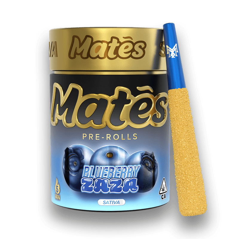 Product: Muha Mates | Blueberry Zaza | Infused Pre-roll Pack x 5 (3g) | Sativa