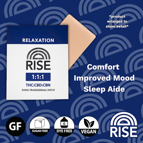 Rise - 50mg Transdermal Patch THC/CBD/CBN - Relaxation 1:1:1