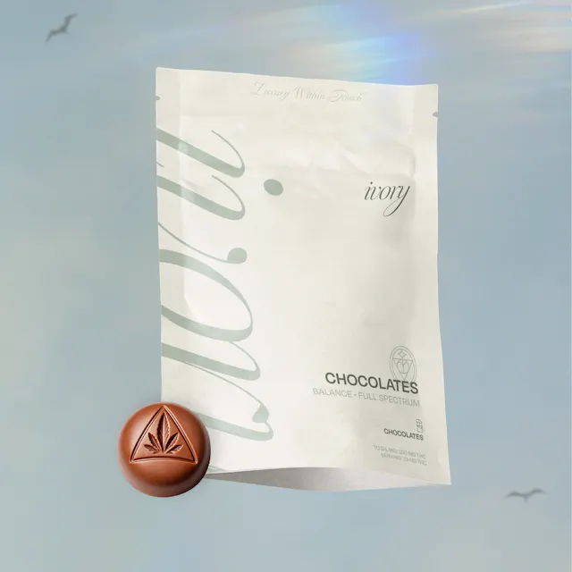 Ivory Full Spectrum Milk Chocolate 10pk/100mg (hybrid, chocolates, 2.8g)
