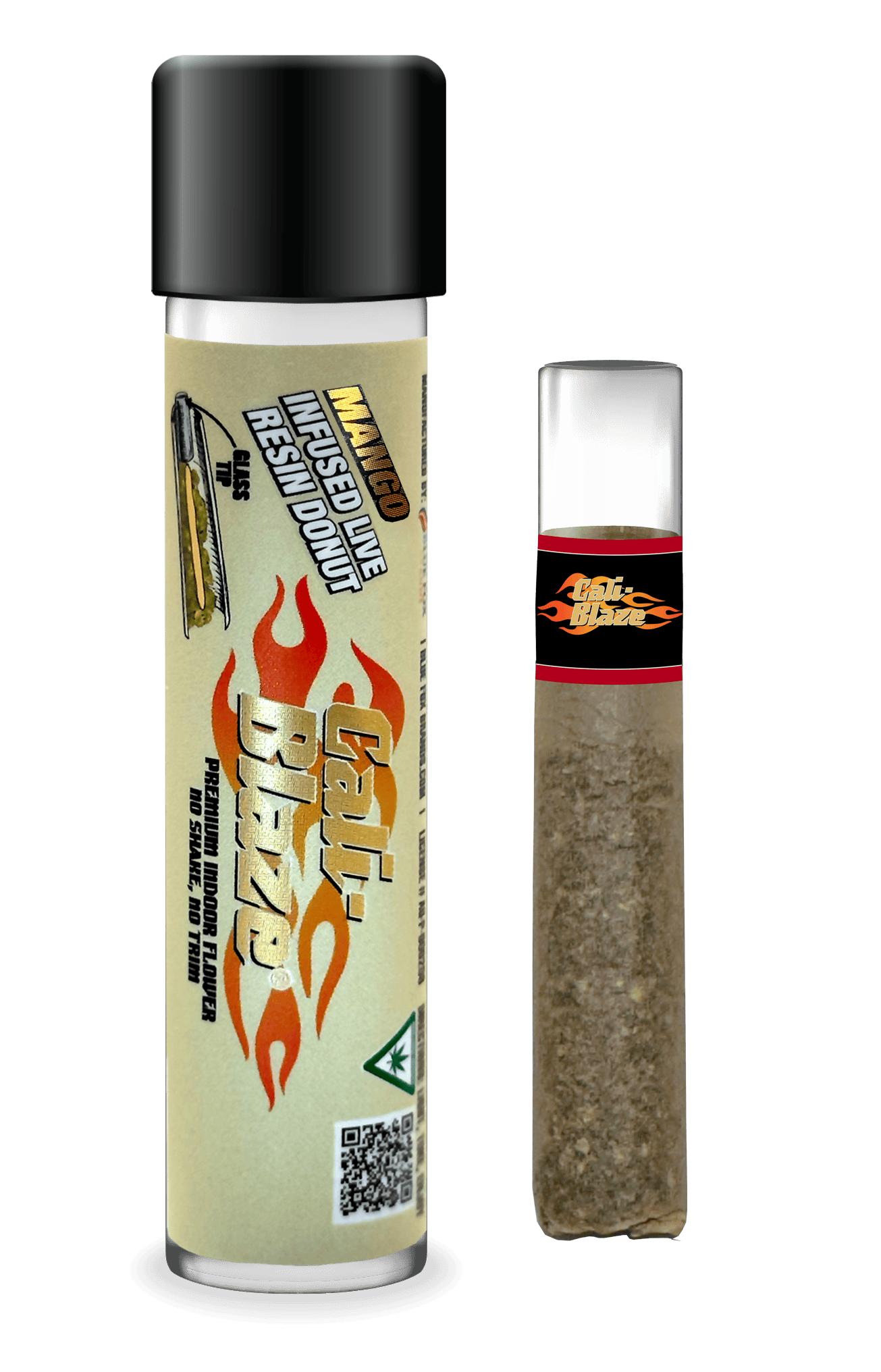 Product: Cali-Blaze Donut | Mango | Live Resin Infused Preroll