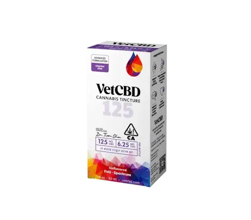 Vet CBD – Regular Strength – 125mg CBD – 1 oz- Tincture-active