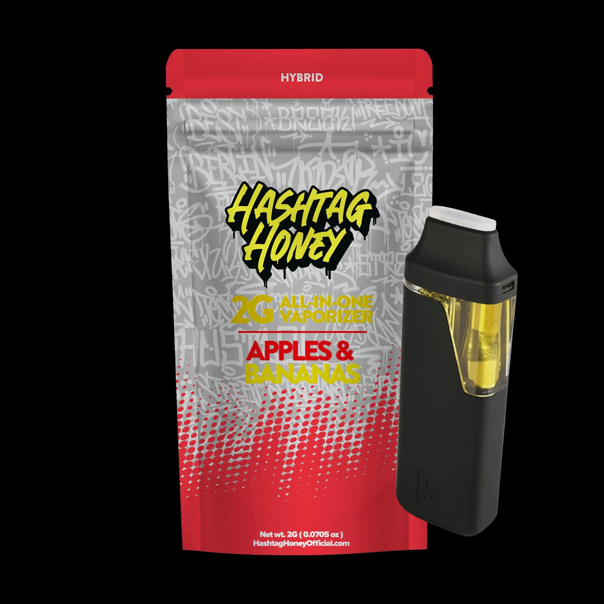 Hashtag Honey | Apples and Bananas | Disposable Vape | 2g