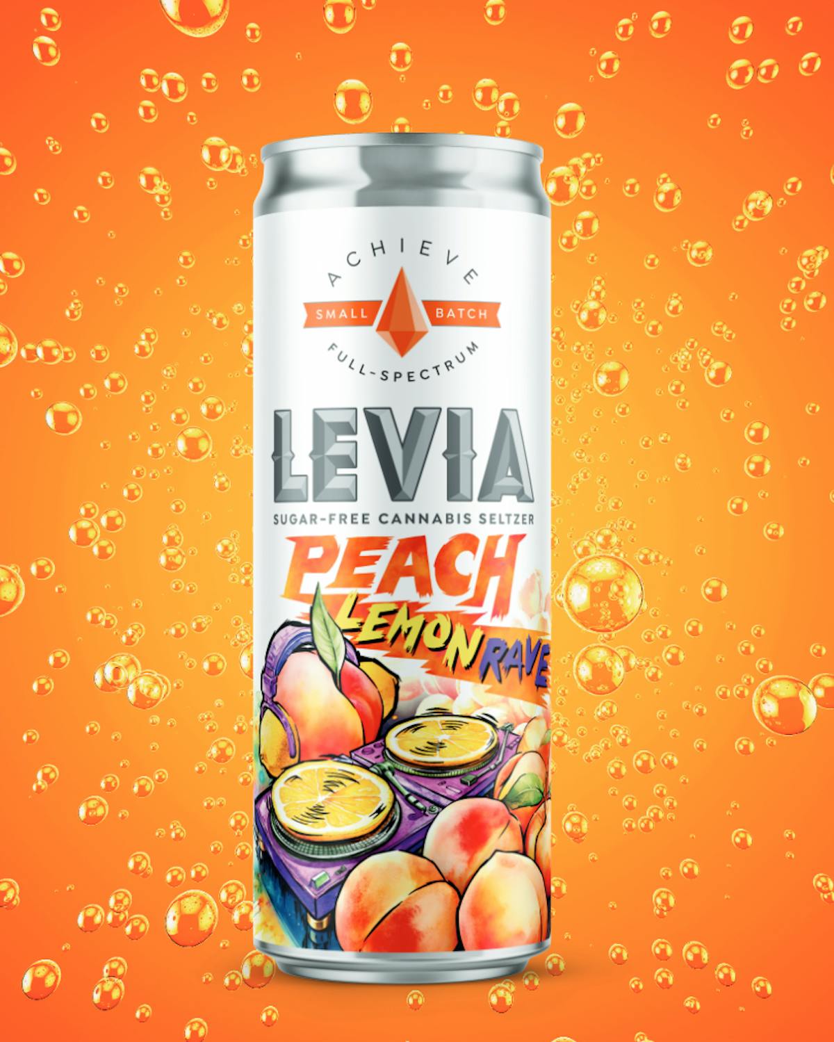 Photo of Levia Peach Lemonade Seltzer 5mg