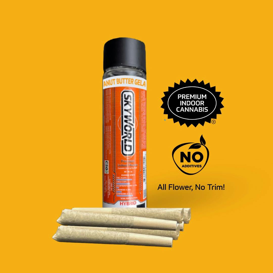Skyworld - 6 Pack .5g Prerolls - Peanut Butter Gelato