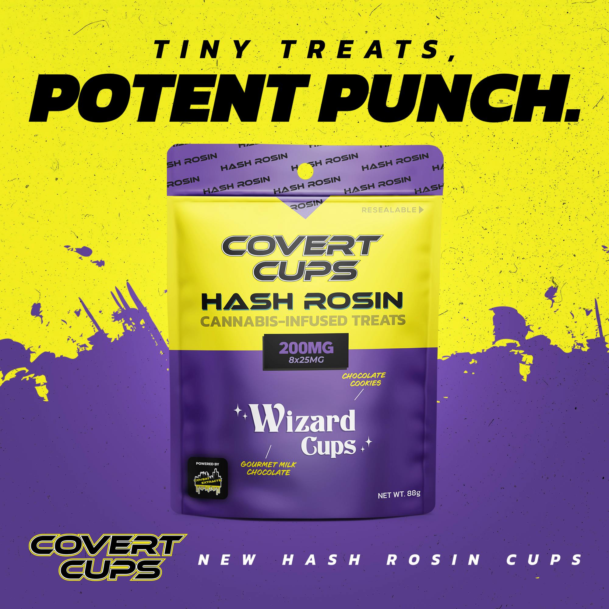 Product: Covert Cups | Wizzard | Infused Rosin Edibles | 200mg | Hybrid