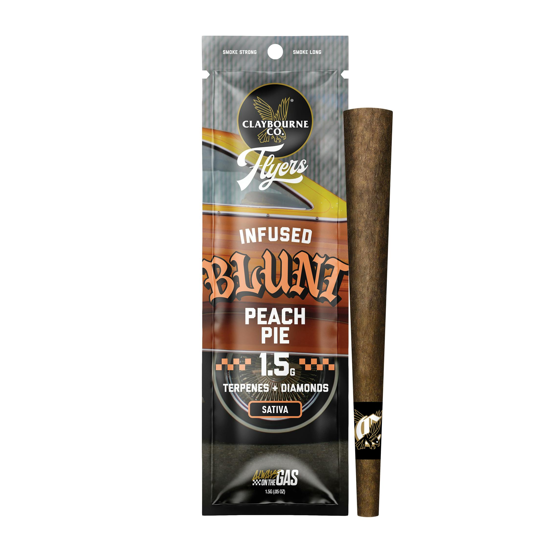 Claybourne Co. Flyers - Infused Blunt - - 1ct  Peach Pie
