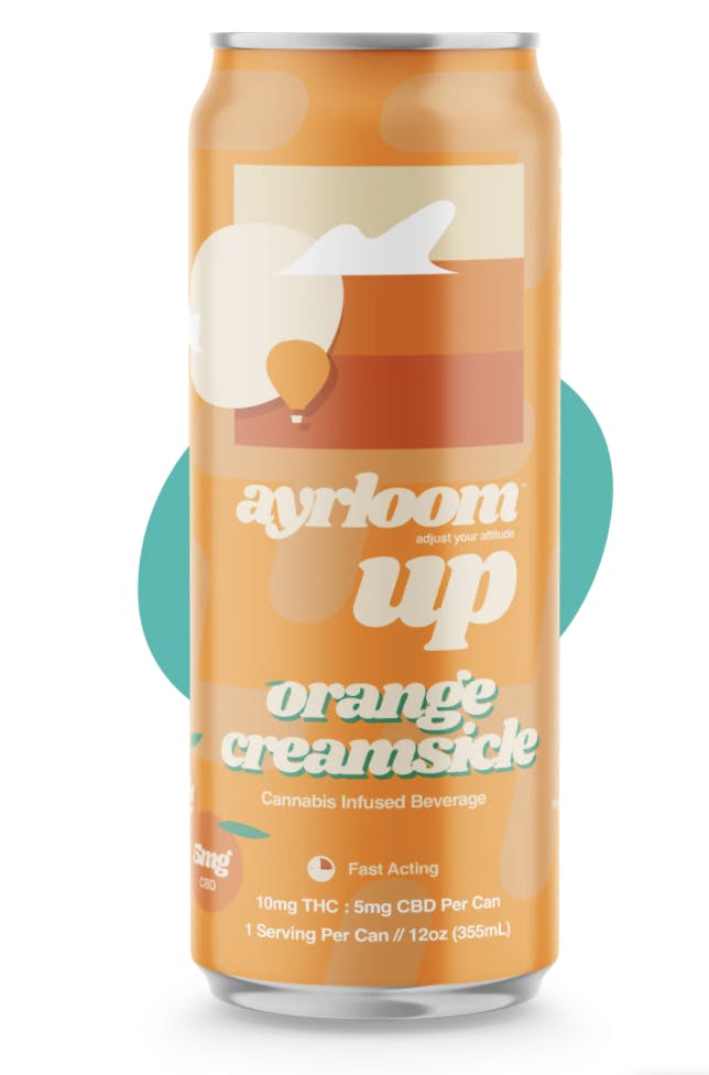 Ayrloom UP- Infused Beverage 2:1 10mg THC 5mg CBD V,GF- Orange Creamsicle