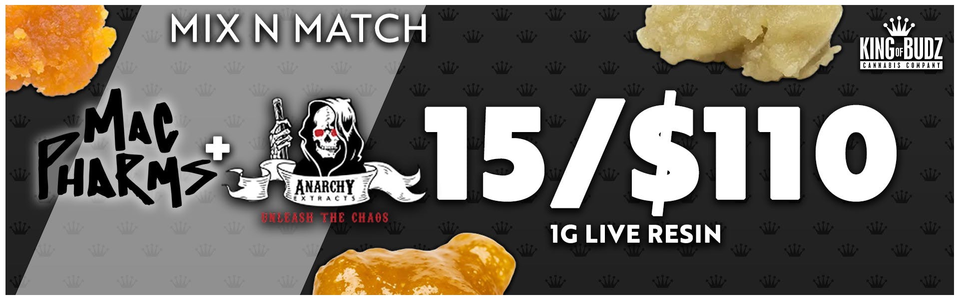 15 FOR $110 1G LIVE RESIN