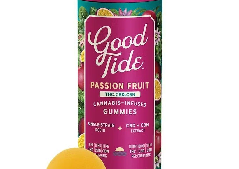 Product Good Tide - Passion Fruit Gummies - 10mg THC - 10mg CBD - 10mg CBN