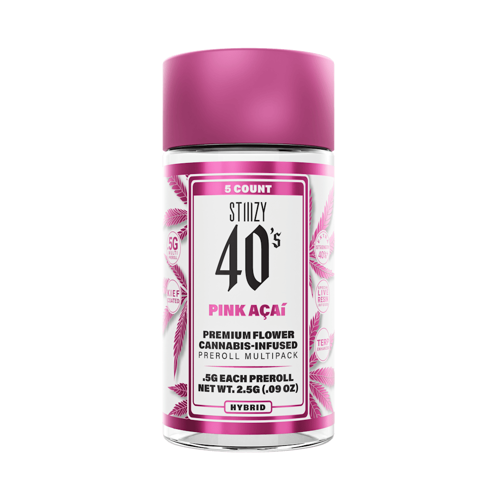 Product Stiiizy - Pink Acai - 2.5g - 5pk - 40s Infused Prerolls