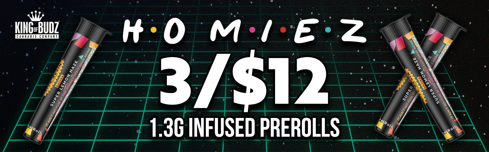 Homiez - 1.3g Infused Prerolls - 3/$12