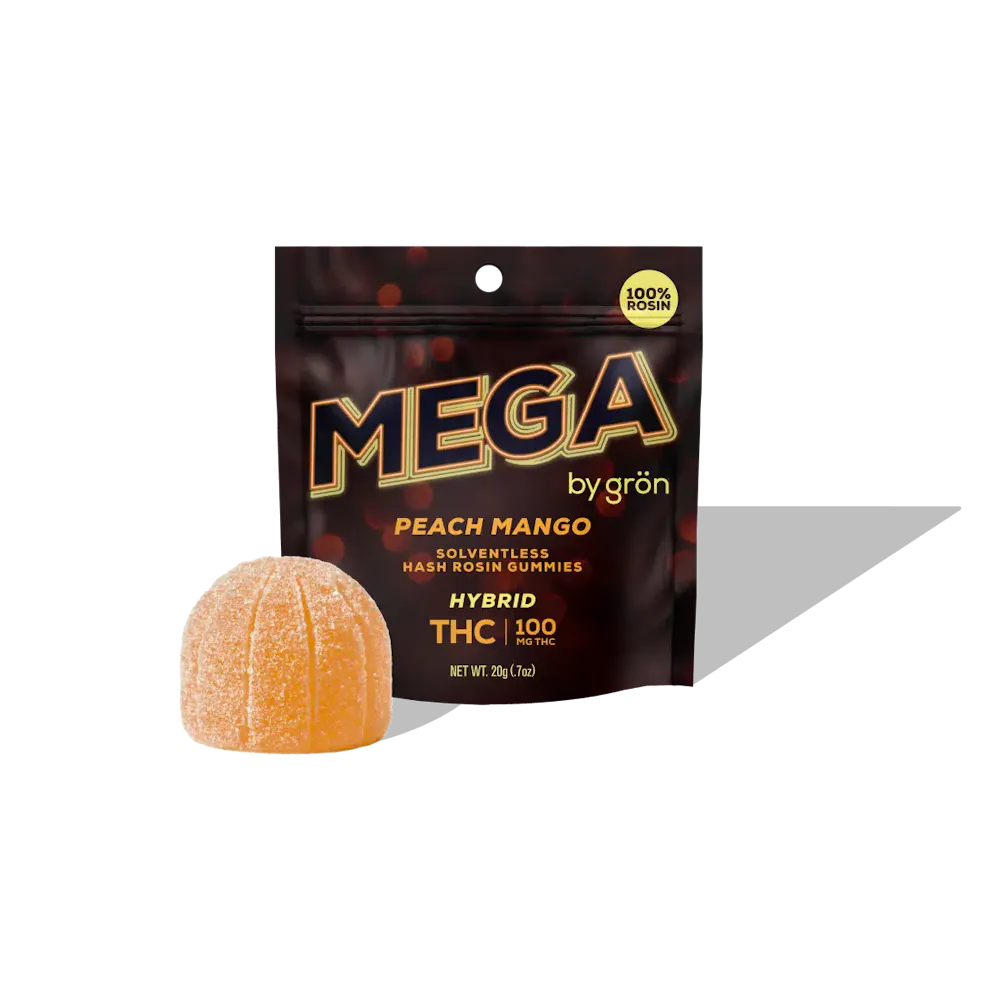 Product Mega - Peach Mango - Rosin Gummy - 100mg