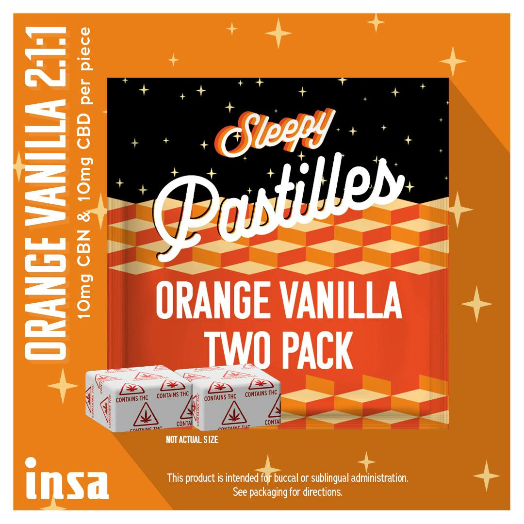 Orange Vanilla Diamond Infused Pastilles [2:1:1 THC:CBD:CBN] 2ct/20mg