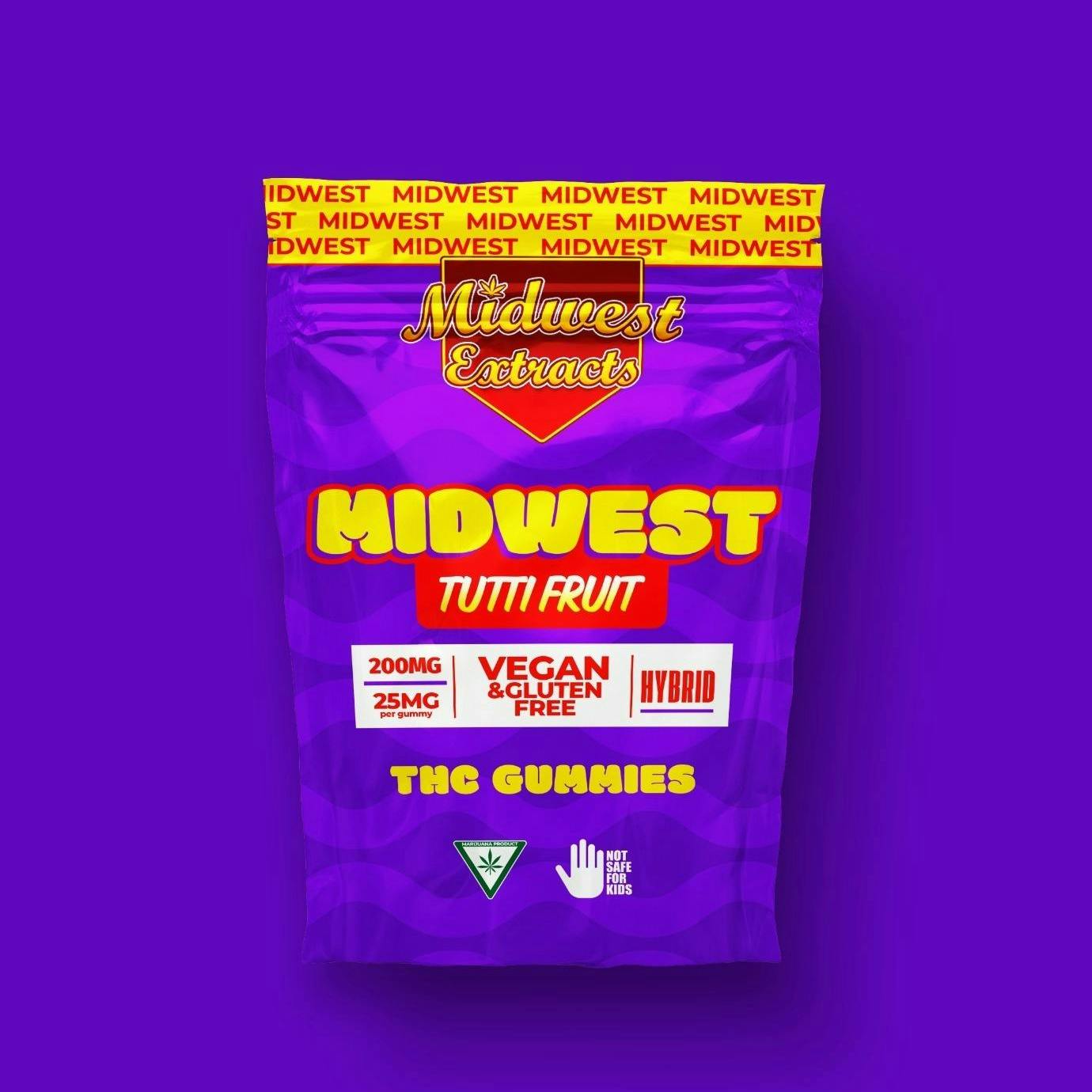 Product: Midwest Extracts | Gummies - 200mg - Tutti Fruit (Hybrid)