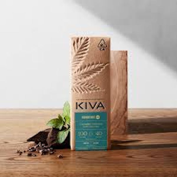 KIVA - Dark Chocolate Midnight Mint Bar 5:2  (THC:CBN)(20pc) - 100mg
