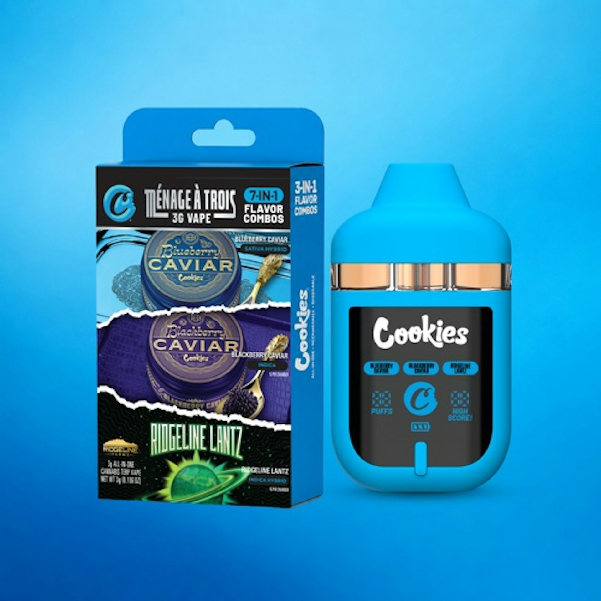 Cookies Triple Chamber - BlueBerry Caviar x BlackBerry Caviar x Ridgeline Lantz Disposable