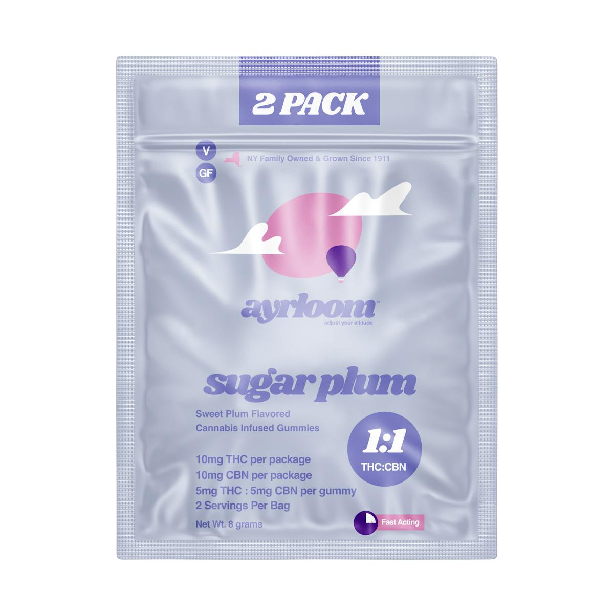 Image of Sugar Plum | 10mg 1:1 Gummies (5mg/2ct)