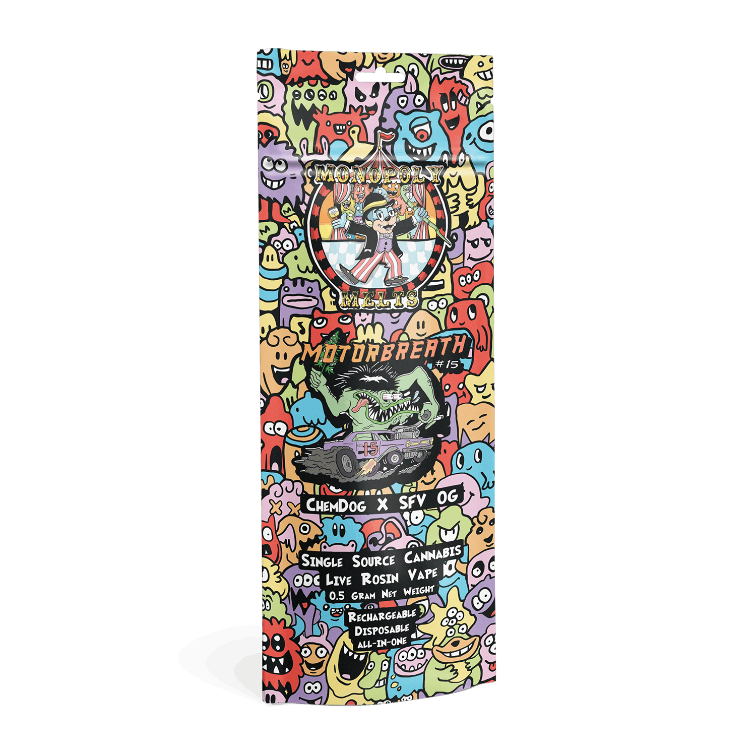 Monopoly Melts - .5g Live Rosin Disposable - MotorBreath 15