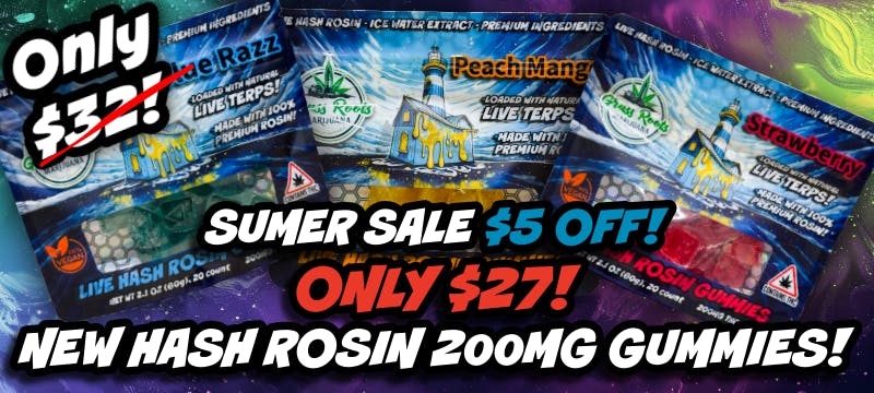 NEW GRM HASH ROSIN GUMMIES